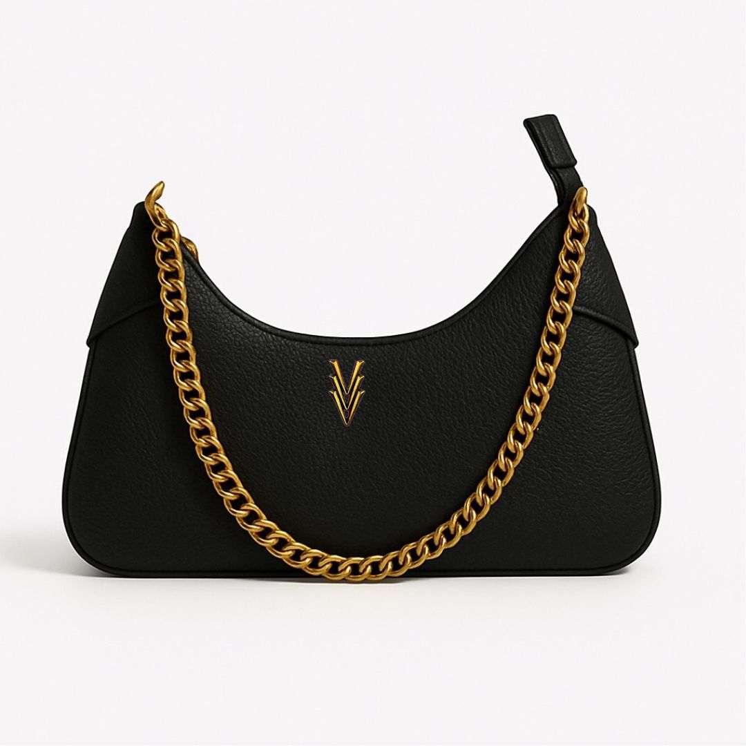 Val Hobo Chain Purse Black