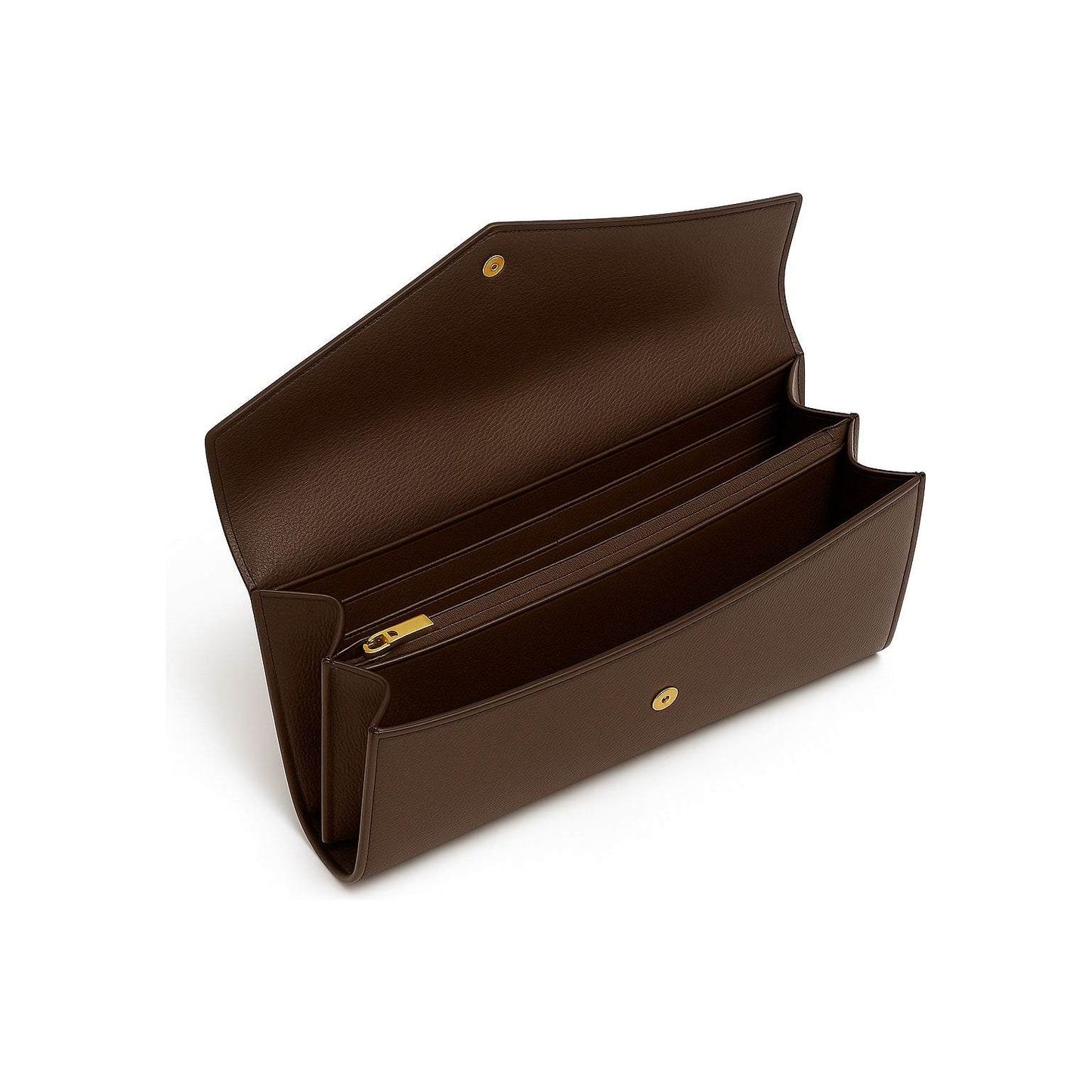 Bi-Fold Wallet Brown with Multiple Compartments and Logo