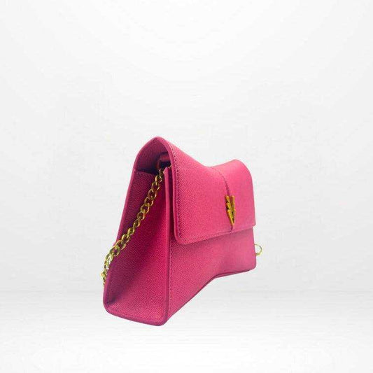Clara Bow Bag Hot Pink with Adjustable Strap and Logo