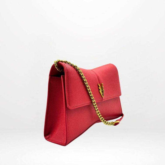 Clara Bow Bag with Adjustable Gold Chain Strap and Logo