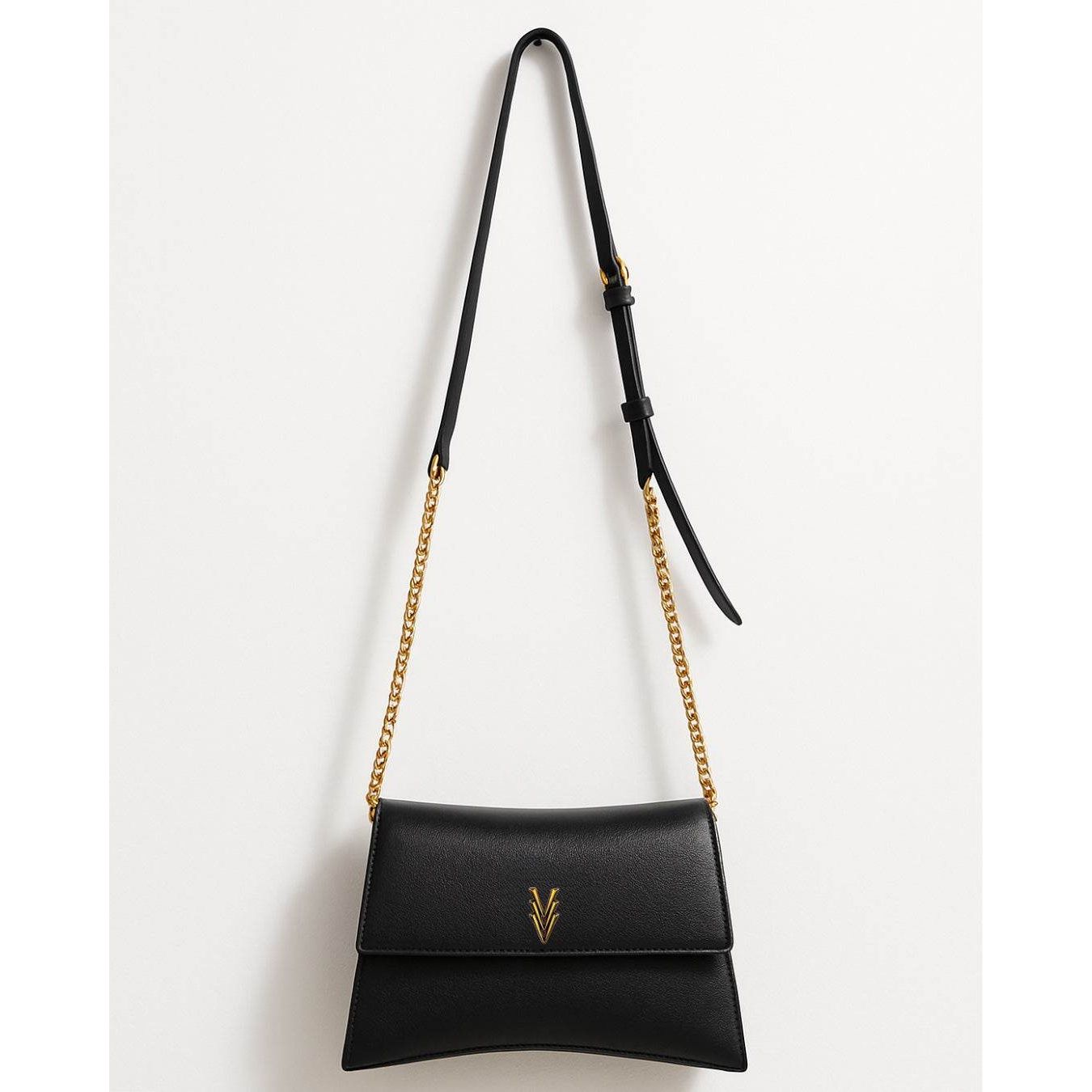Clara Bow Bag with Adjustable Gold Chain Strap and Logo - VAGOSHOPS