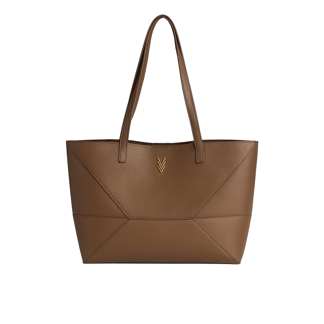 Collapsible Vegan Leather Tote with Sleek Design Sascha - VAGOSHOPS