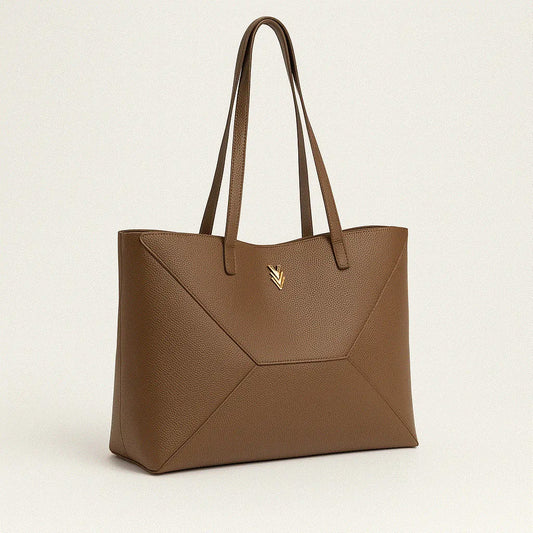Collapsible Vegan Leather Tote with Sleek Design Sascha - VAGOSHOPS