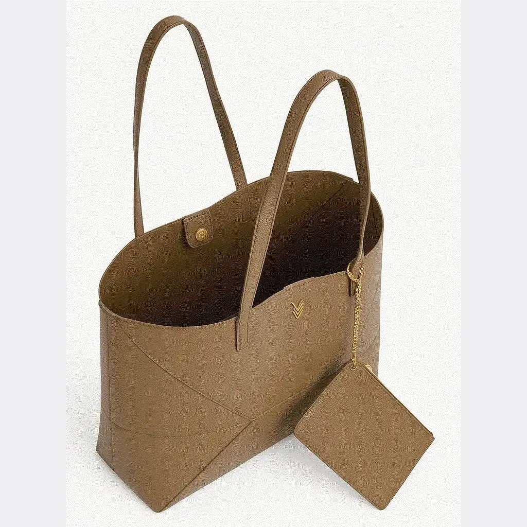 Collapsible Vegan Leather Tote with Sleek Design Sascha - VAGOSHOPS