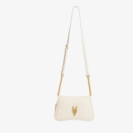 Crossbody Bag with Adjustable Gold Chain and Flap Pocket - VAGOSHOPS