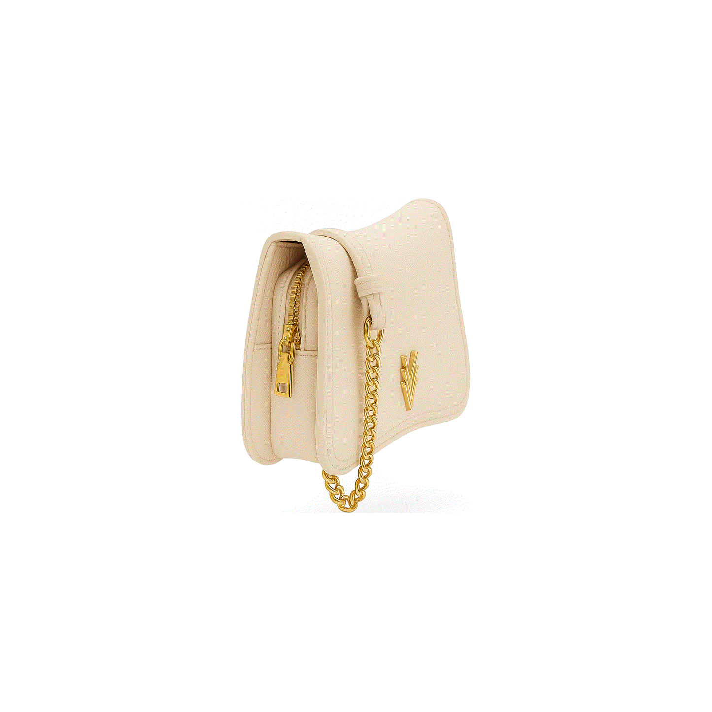 Crossbody Bag with Adjustable Gold Chain and Flap Pocket - VAGOSHOPS