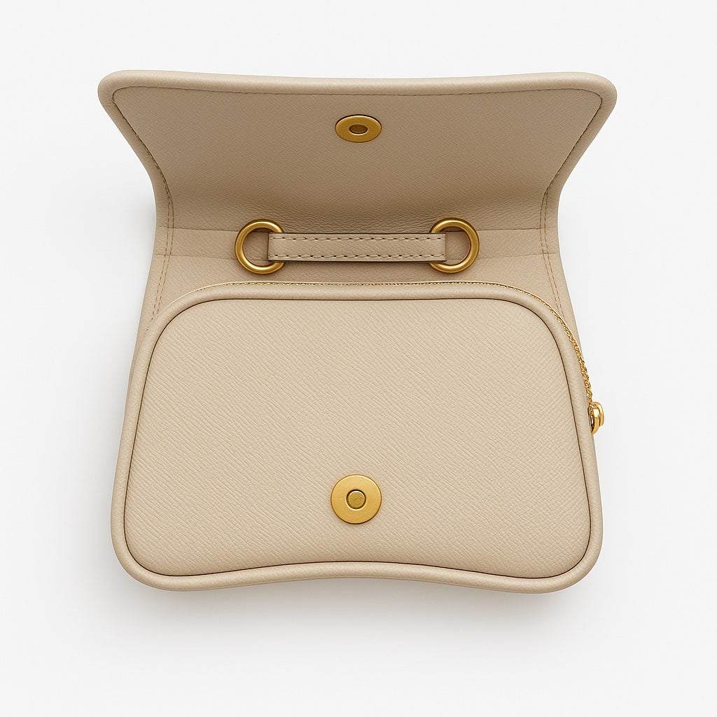 Crossbody Bag with Adjustable Gold Chain and Flap Pocket - VAGOSHOPS