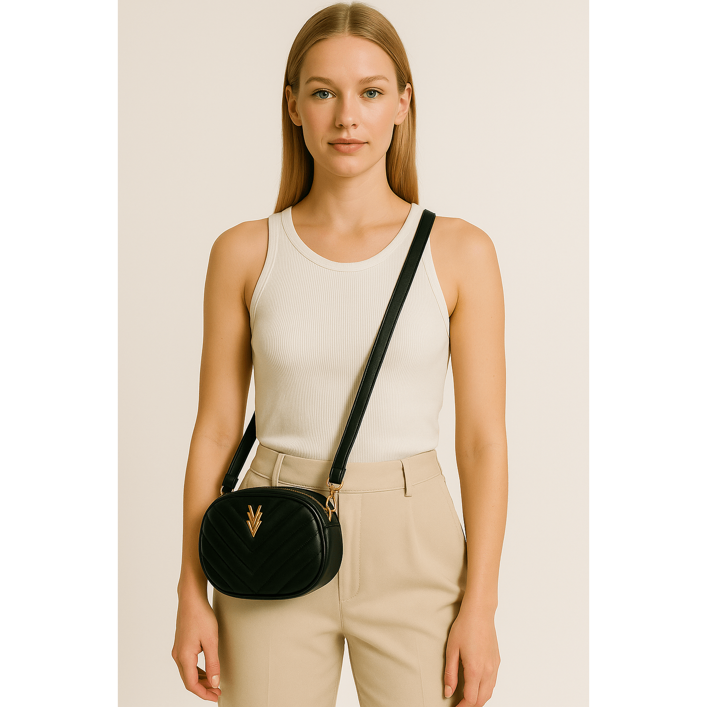 Crossbody Textured Cross Body Purse with Chevron Pattern - VAGOSHOPS