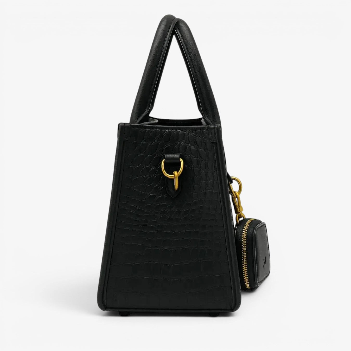 Embossed Small Vegan Crossbody Purse with Dual Strap and Logo - VAGOSHOPS