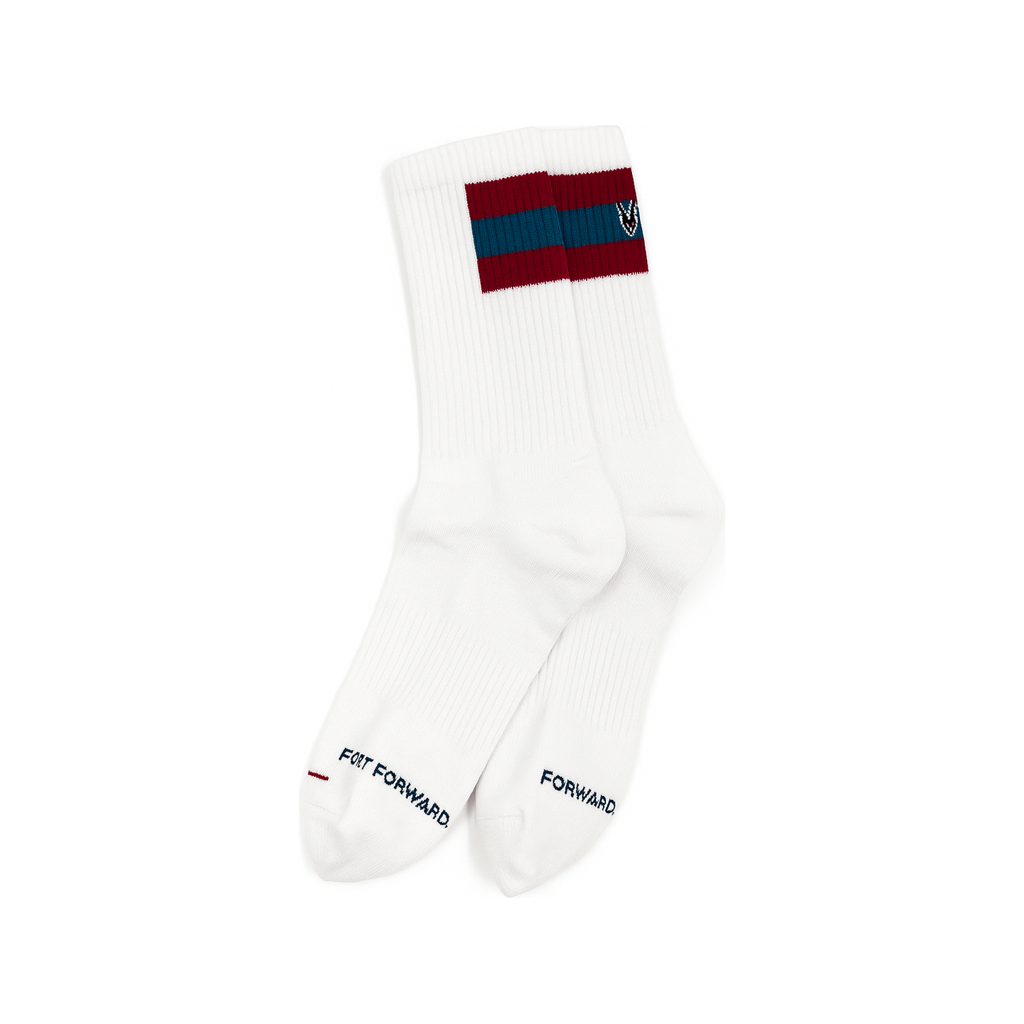 Half Stripe Athletic Cotton Socks with Arch Support and logo