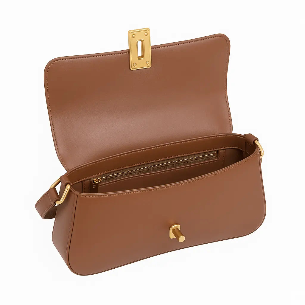 Lena Shoulder Bag Rich Brown Leather