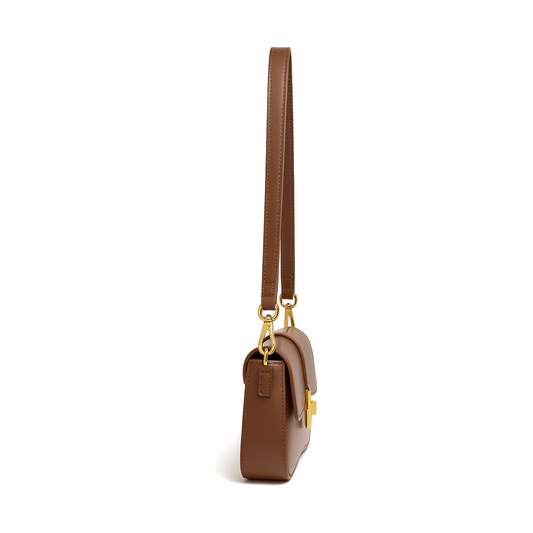 Lena Shoulder Bag Rich Brown Leather