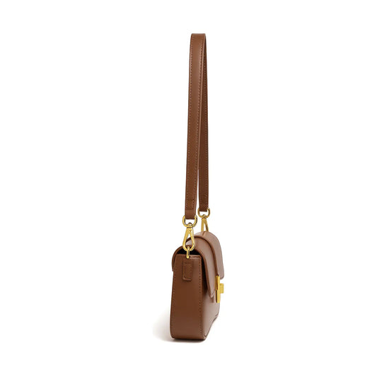 Lena Shoulder Bag Rich Brown Leather