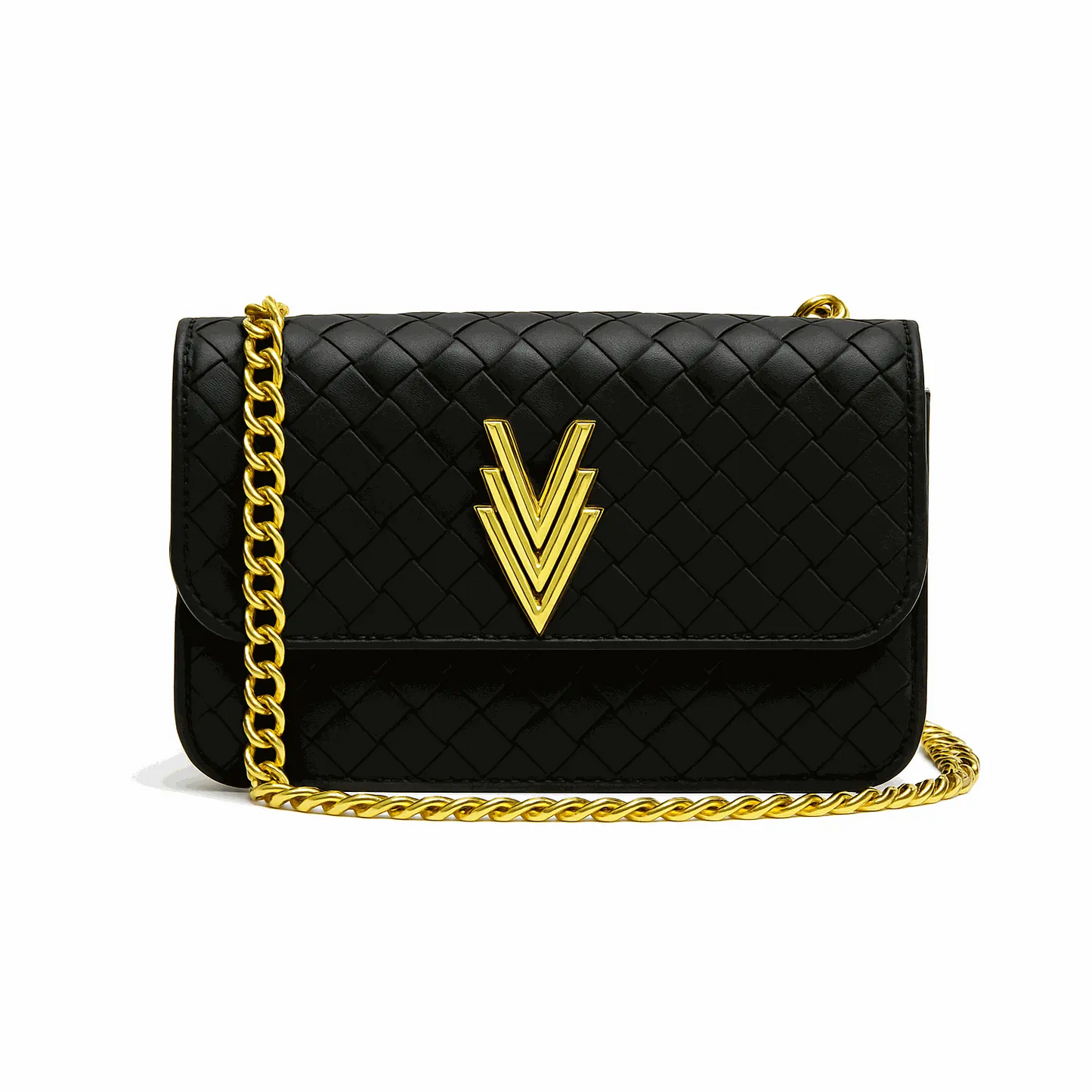 Mia Tiny Purse with Woven Details and Gold Adjustable Strap - VAGOSHOPS