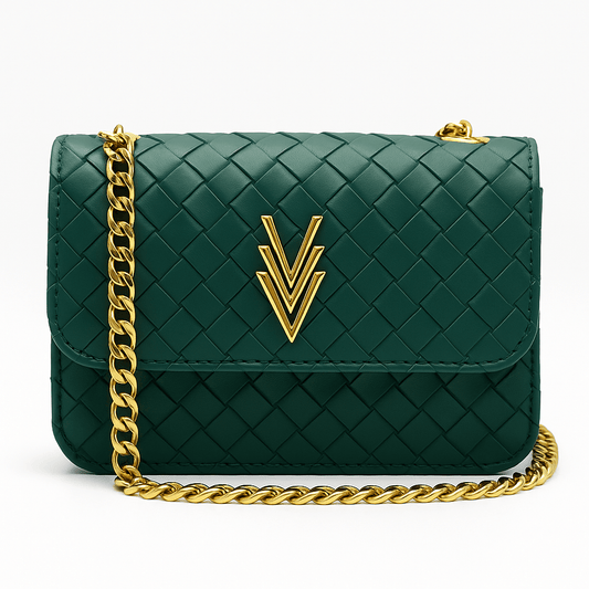 Mia Tiny Purse with Woven Details and Gold Adjustable Strap - VAGOSHOPS