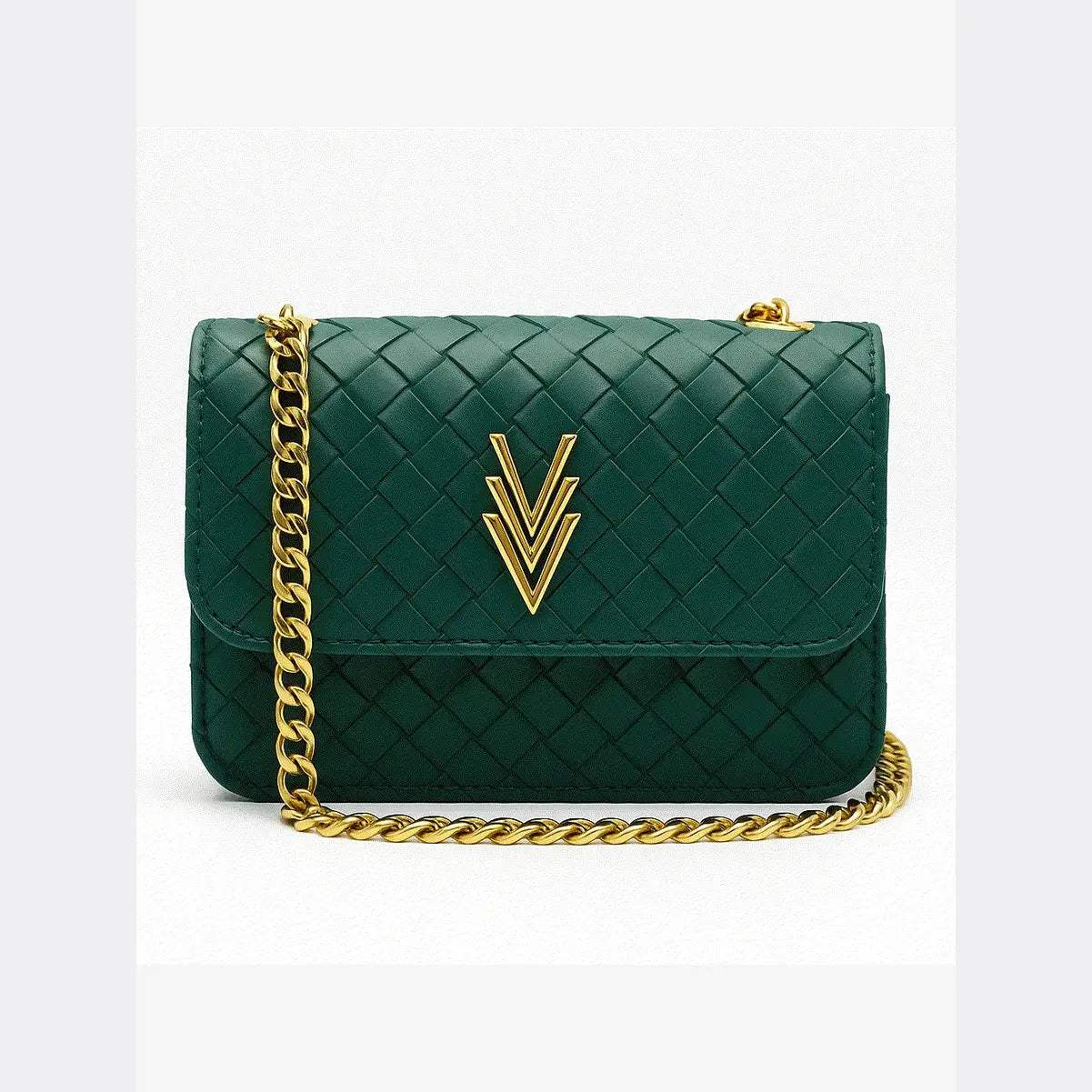 Mia Tiny Purse with Woven Details and Gold Adjustable Strap - VAGOSHOPS