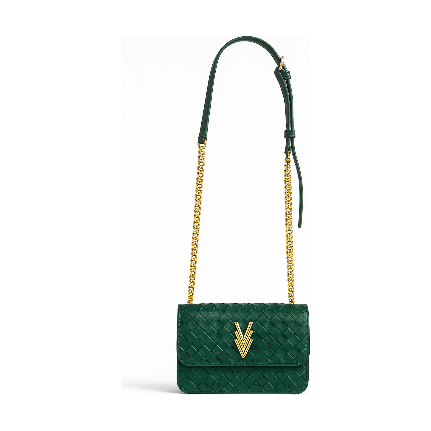 Mia Tiny Purse with Woven Details and Gold Adjustable Strap - VAGOSHOPS