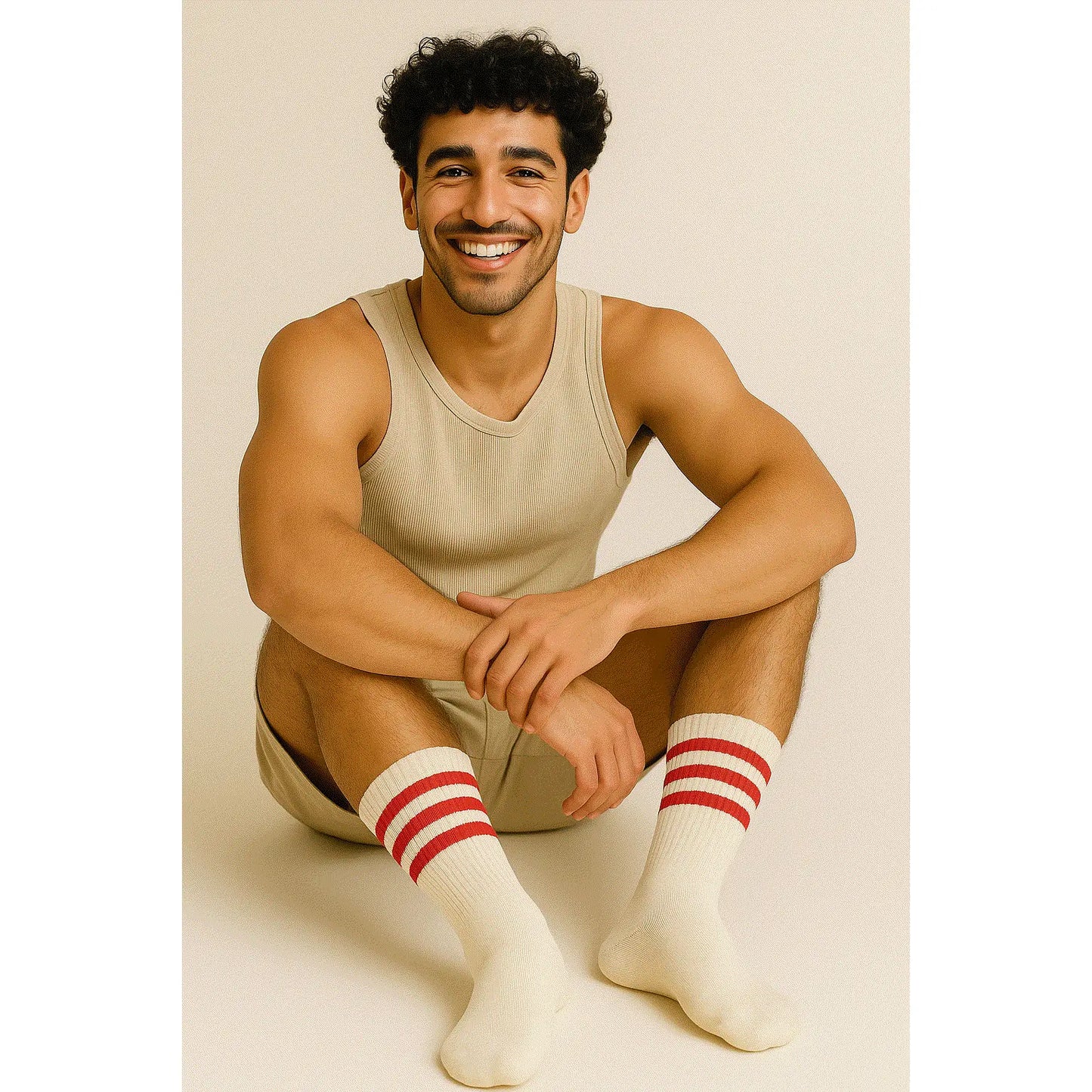 Pack of 4 Socks with Retro Timeless Stripes 100 Cotton - VAGOSHOPS