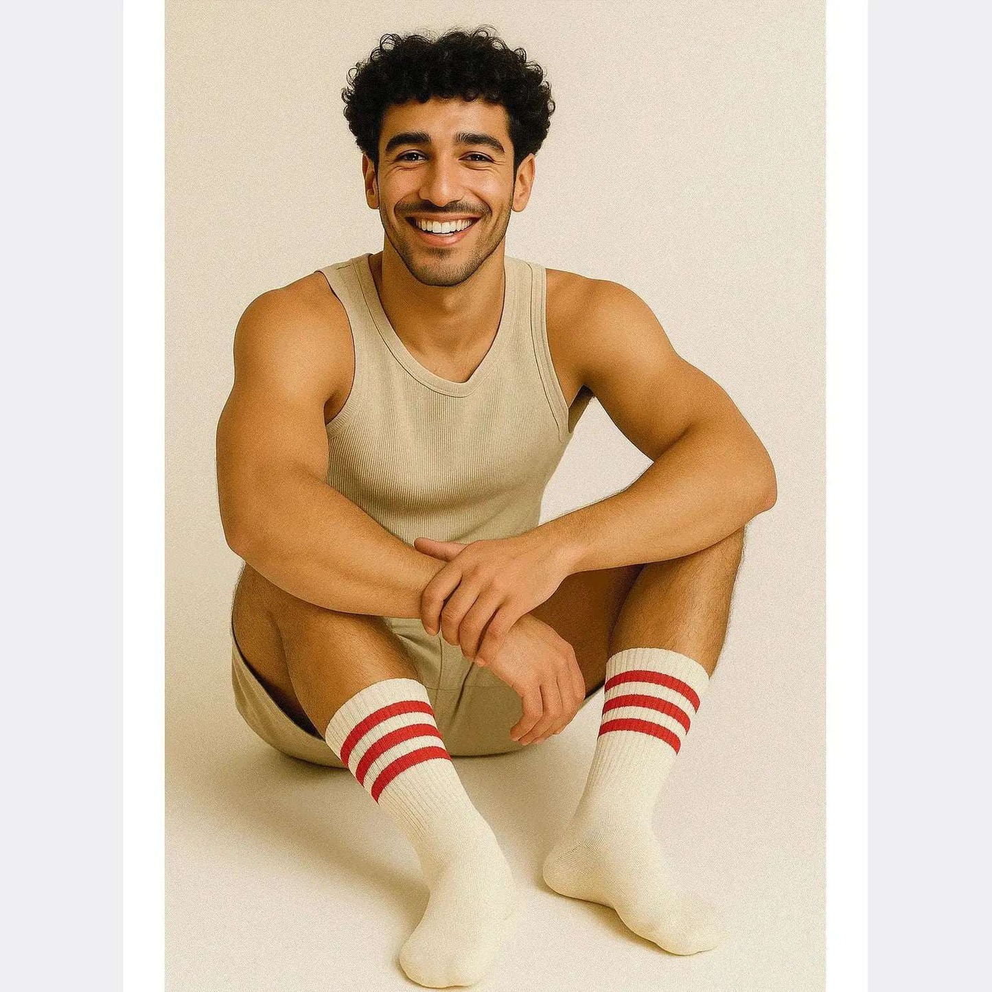 Pack of 4 Socks with Retro Timeless Stripes 100 Cotton - VAGOSHOPS