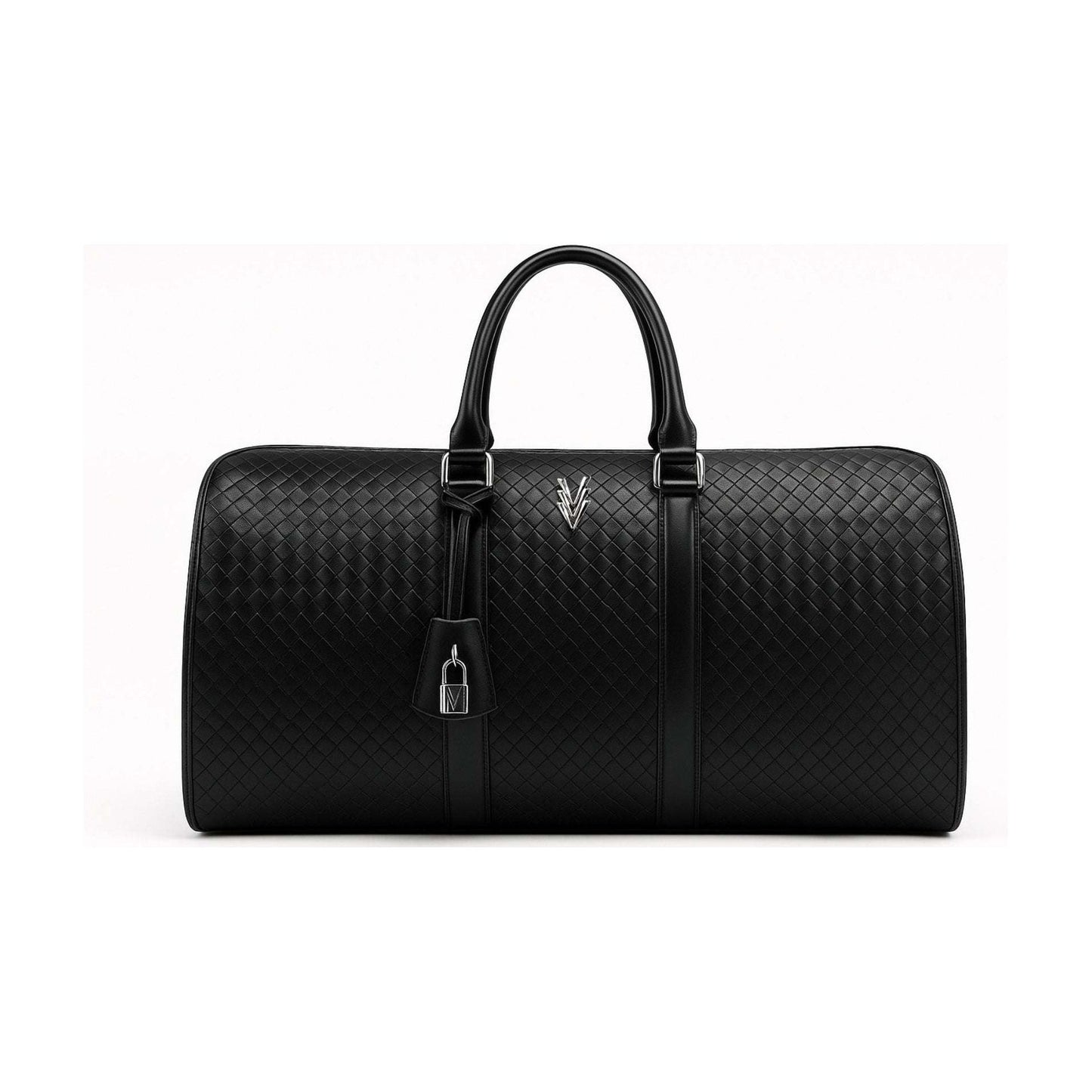Rocco Weekend Duffle with Embossed Woven Texture in Vegan Leather - VAGOSHOPS