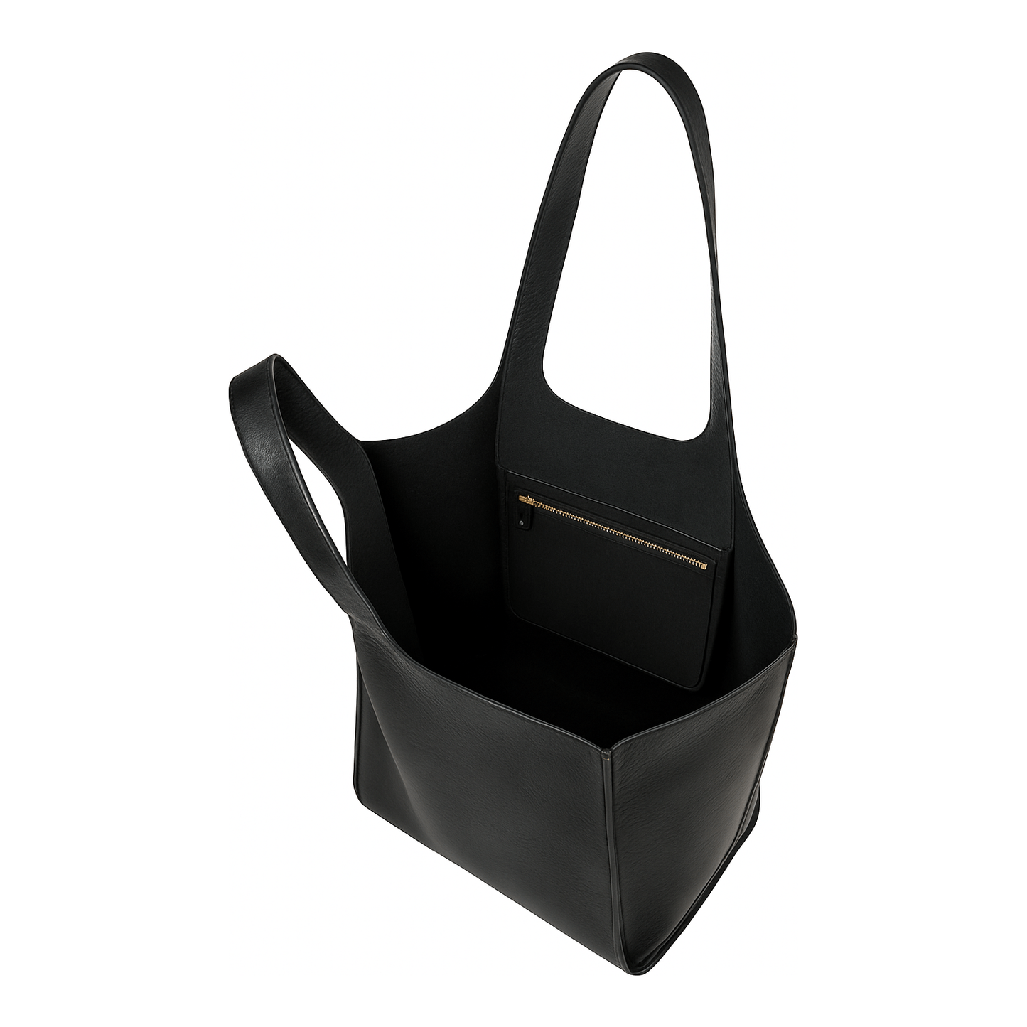 Vegan Leather Oversized Tote with Inside Pockets - VAGOSHOPS