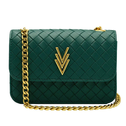 Mia Tiny Purse with Woven Details and Gold Adjustable Strap VAGOSHOPS