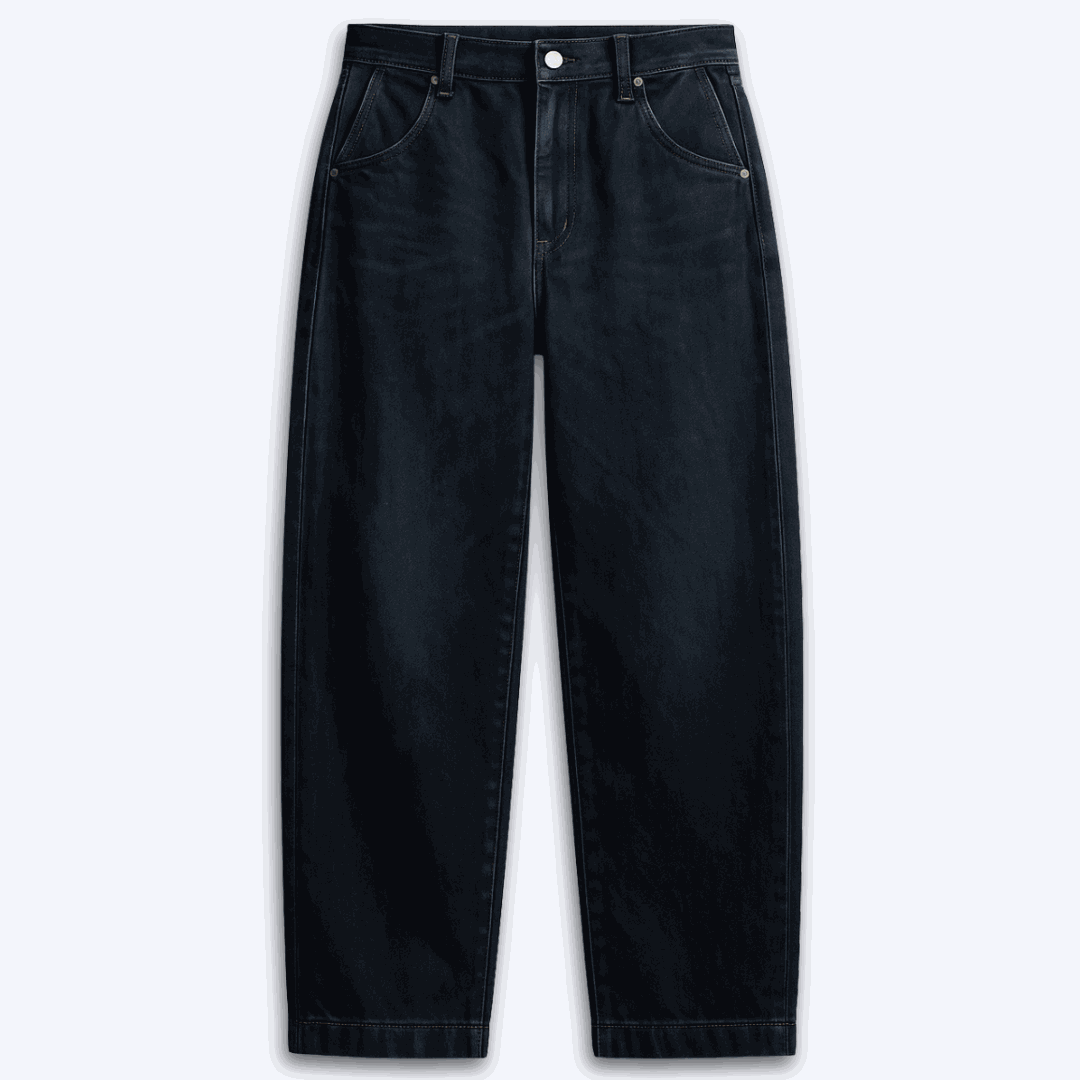 Jordan High Rise Barrel Denim Pant 100 Cotton Wide-Leg Pant