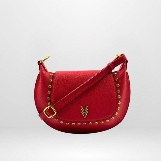 Pre-Order Didi Stud Purse Red With Rhinestones - Vago Shop