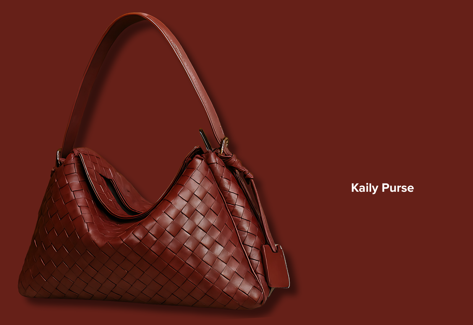 Kaily Leather Woven Purse