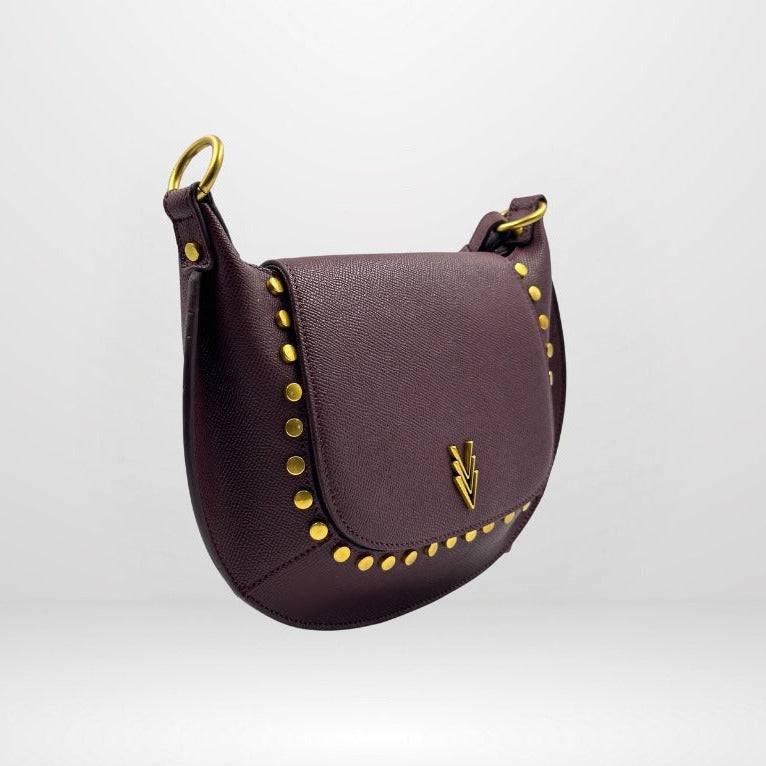 Pre-Order Didi Stud Purse in Aubergine - Vago Shop