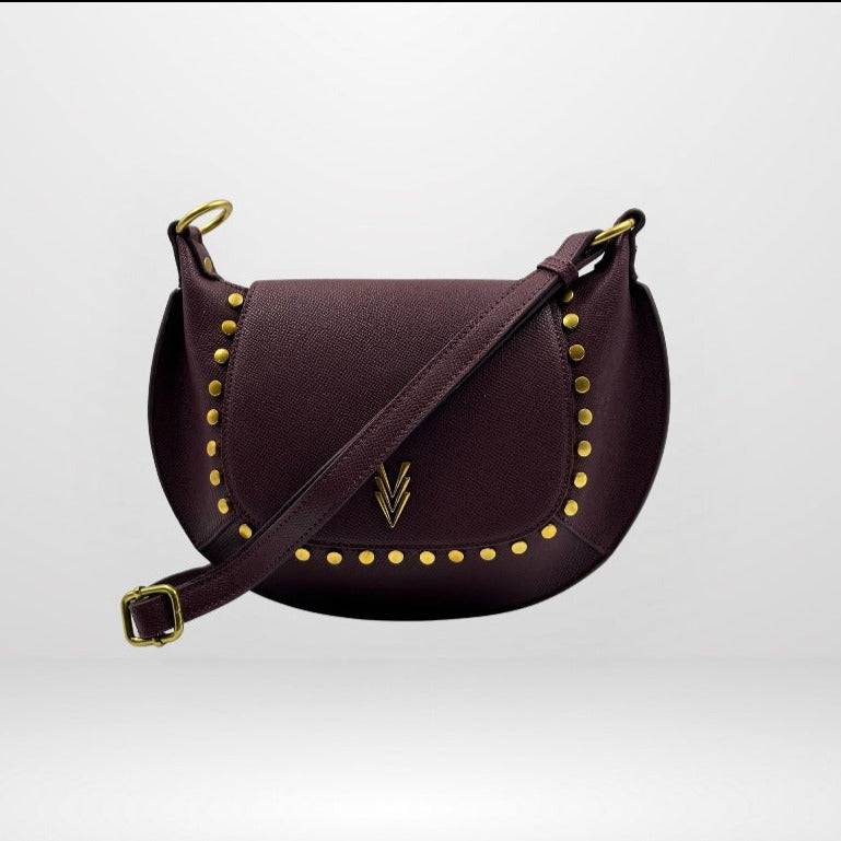 Pre-Order Didi Stud Purse in Aubergine - Vago Shop