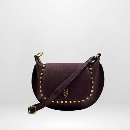 Pre-Order Didi Stud Purse in Aubergine - Vago Shop