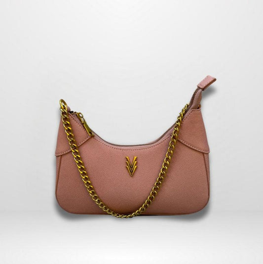 Val Hobo Chain Purse  Dusty Pink