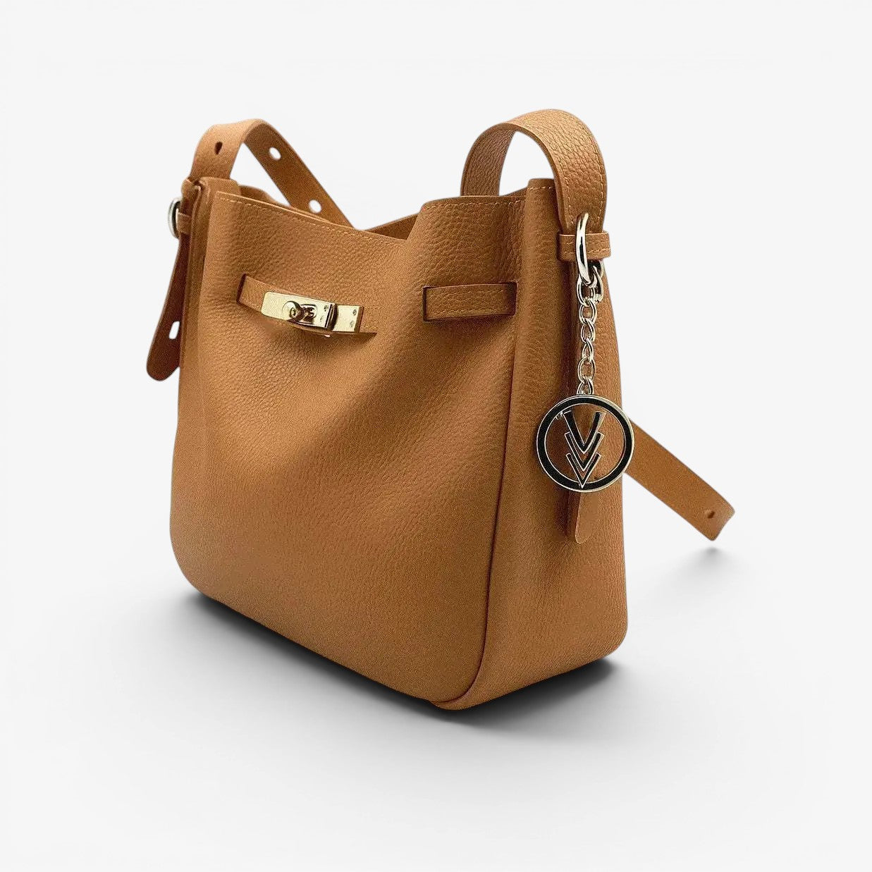 Asli bucket Purse 100% leather with Inside Pouch and Iconic Charm - VAGOSHOPS