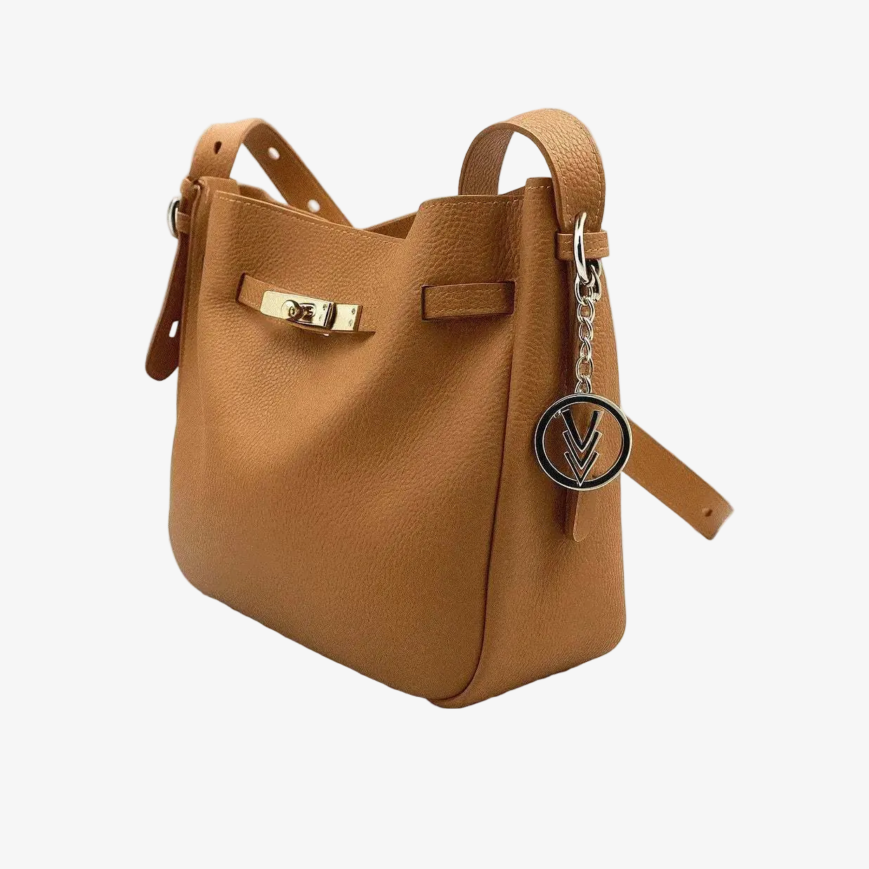 Asli bucket Purse 100% leather with Inside Pouch and Iconic Charm - VAGOSHOPS