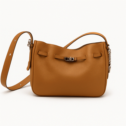 Asli bucket Purse 100% leather with Inside Pouch and Iconic Charm - VAGOSHOPS