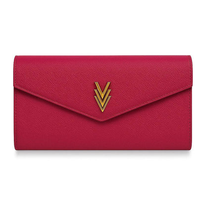 Bi-Fold Wallet Hot Pink with Multiple Compartments and Logo