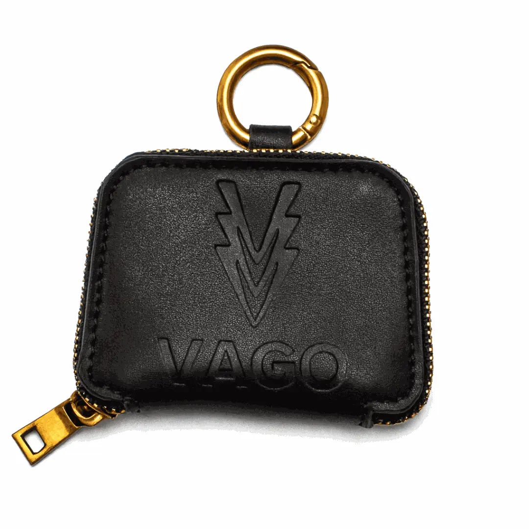 Brooke Medium Size Real Cowhide Leather Earphone Case with Adjustable Strap - VAGOSHOPS