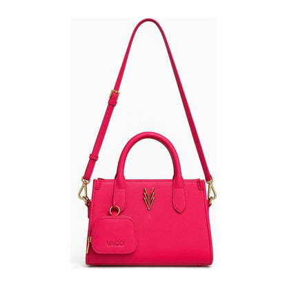 Brooke Small Purse Vibrant pink Vegan Leather Handbag - VAGOSHOPS
