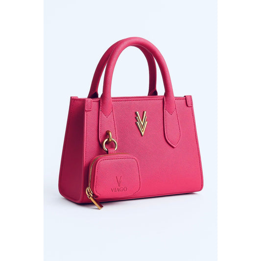 Brooke Small Purse Vibrant pink Vegan Leather Handbag - VAGOSHOPS