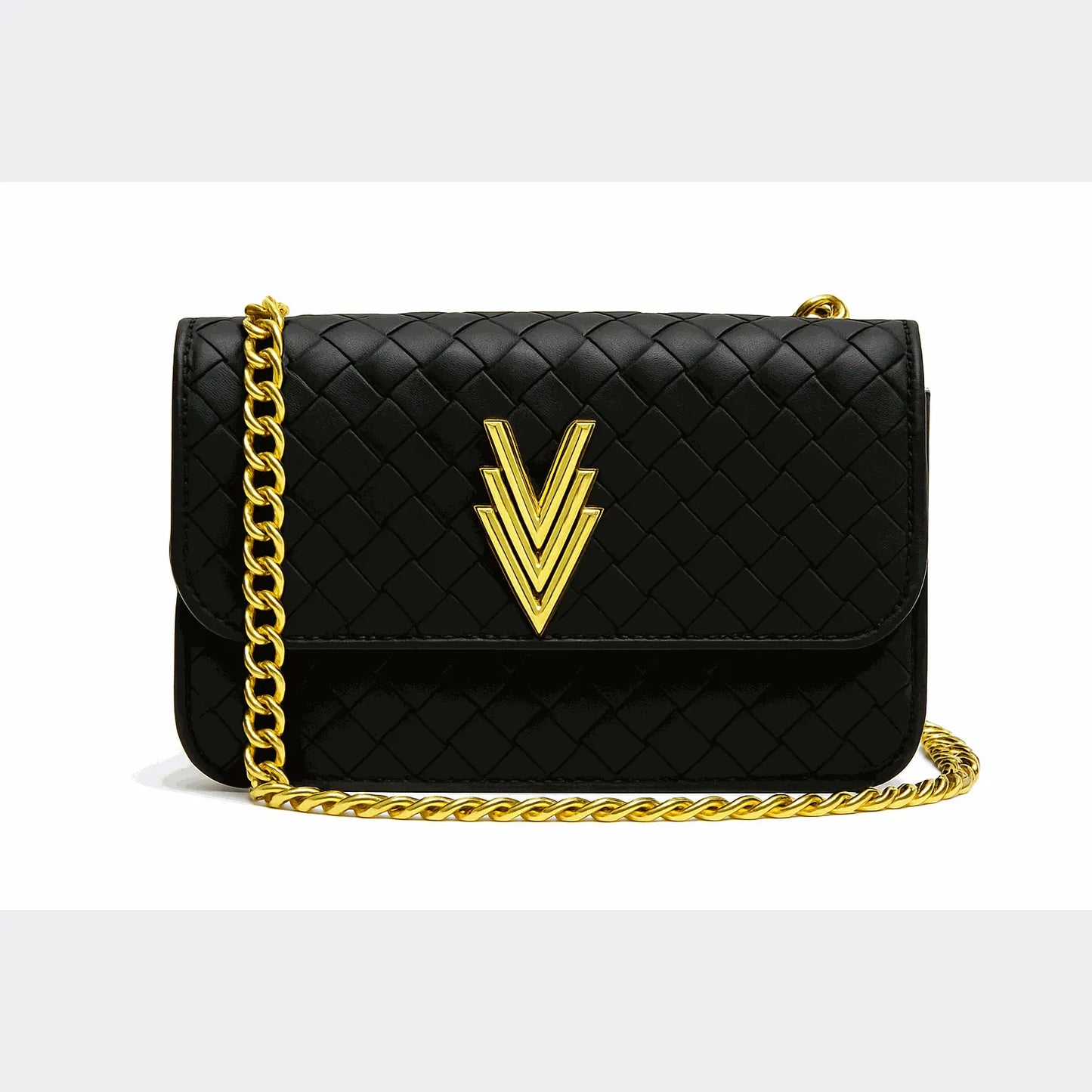 Mia Tiny Purse with Woven Details and Gold Adjustable Strap (Copy) - VAGOSHOPS