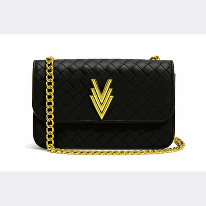 Mia Tiny Purse with Woven Details and Gold Adjustable Strap (Copy) - VAGOSHOPS