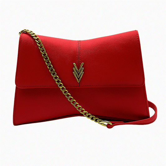 Clara Bow Bag with Adjustable Gold Chain Strap and Logo - VAGOSHOPS