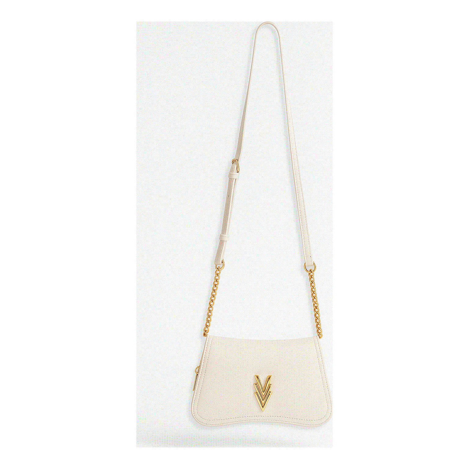 Crossbody Bag with Adjustable Gold Chain and Flap Pocket - VAGOSHOPS