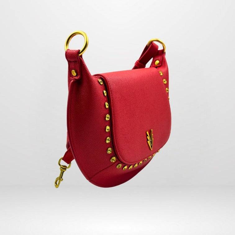 Didi Stud Purse Red With Rhinestones - VAGOSHOPS