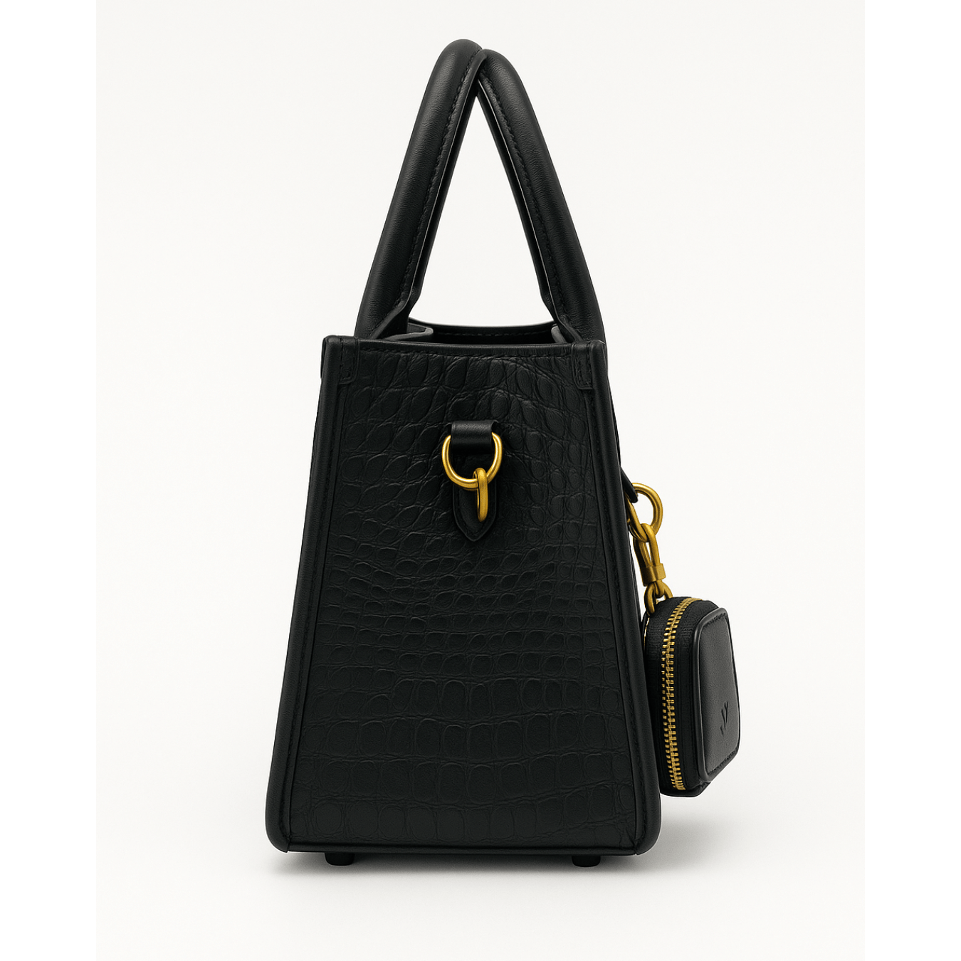 Embossed Small Vegan Crossbody Purse with Dual Strap and Logo - VAGOSHOPS
