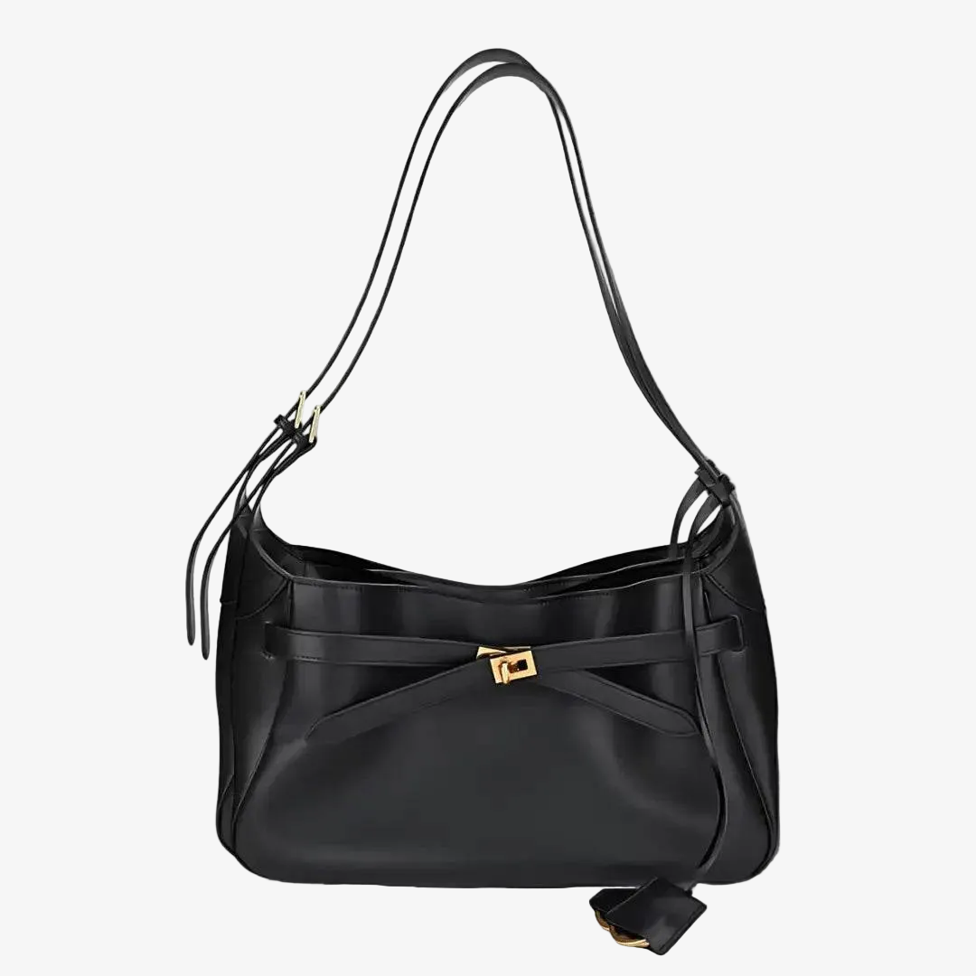 Farah Leather Purse with Adjustable Strap and Adjustable Closures