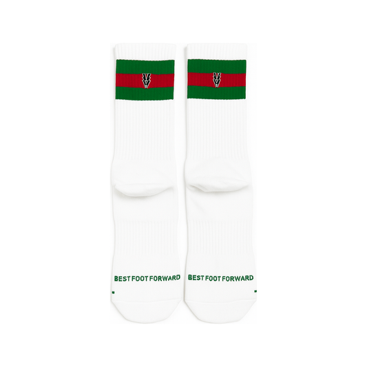 Half Stripe Athletic Sock with Arch Support and Logo - VAGOSHOPS