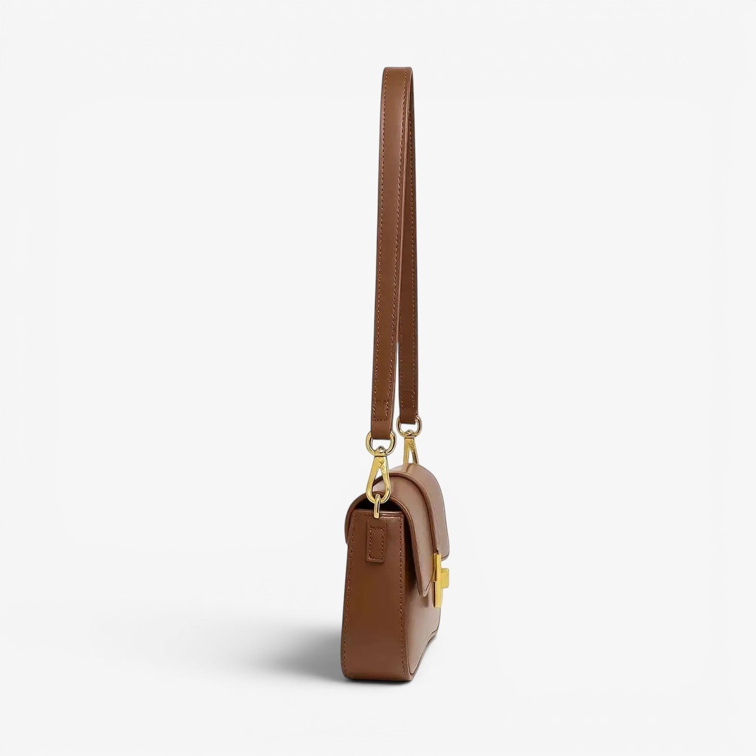 Lena Shoulder Bag Rich Brown Leather
