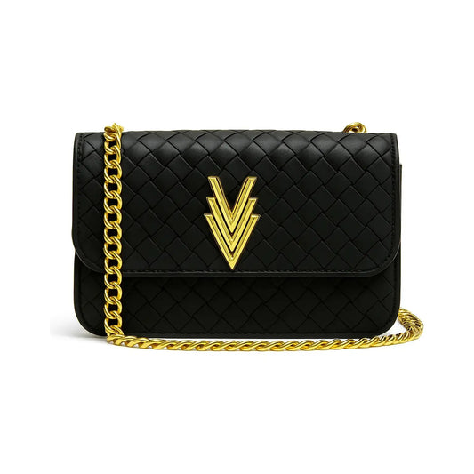 Mia Tiny Purse with Woven Details and Gold Adjustable Strap - VAGOSHOPS